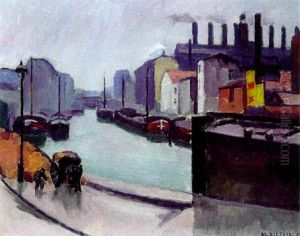 Peniches Sur La Seine by Maurice Asselin