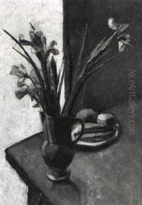 Nature Morte Avec Iris Et Jonquilles