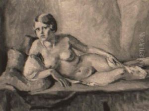 Nu Allonge Sur Un Sofa by Maurice Asselin