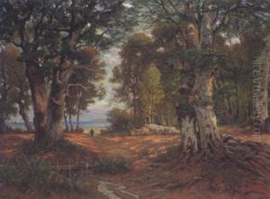 Bewaldete Kustenlandschaft by Fanny Assenbaum