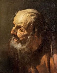 Testa Di Vecchio by Gioacchino Assereto