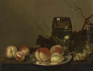 Still Life With Fruit And Wine by Bartholomeus Assteyn