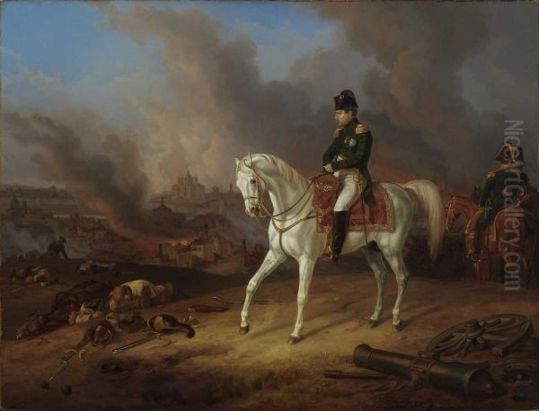 Napoleon Vor Dem Brennenden Smolensk. - view 1