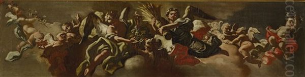 Allegory Of Plenty: A Bozzetto For A Ceiling Decoration - view 1