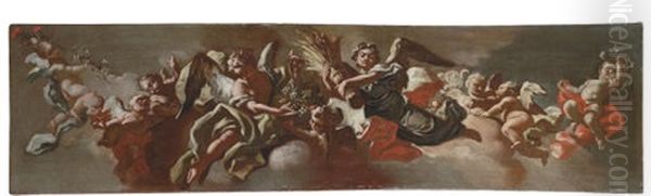 Allegory Of Plenty - A Bozzetto For A Ceiling Decoration - view 1