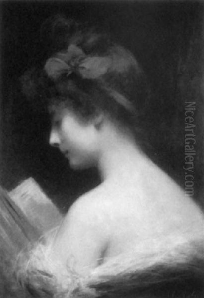 Portrait Of A Young Woman Reading - view 1