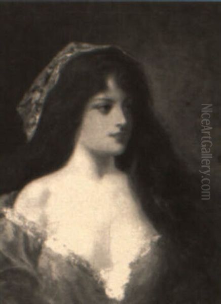 Portrait Of A Woman In A Red Dress - view 1