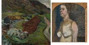Landskap (+ Akt, Verso) by Nikolai Astrup