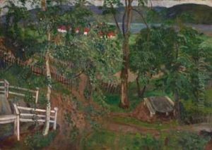 Stenbordet I Prestegardshagen by Nikolai Astrup
