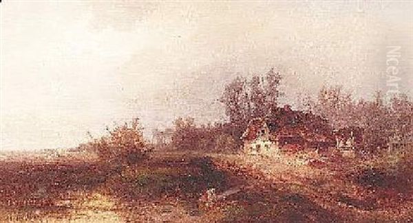 Bauernkate In Herbstlicher Niederrheinlandschaft - view 1