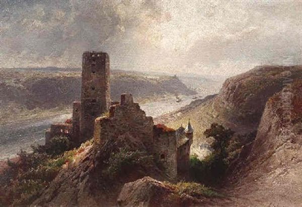Blick Uber Die Burg Gutenfels Auf Den Rhein - view 1