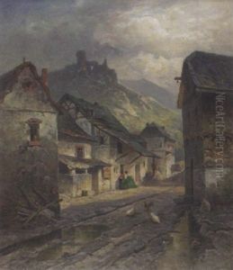 Dorf Am Oberrhein Nach Dem Gewitter by Nicolai Von Astudin