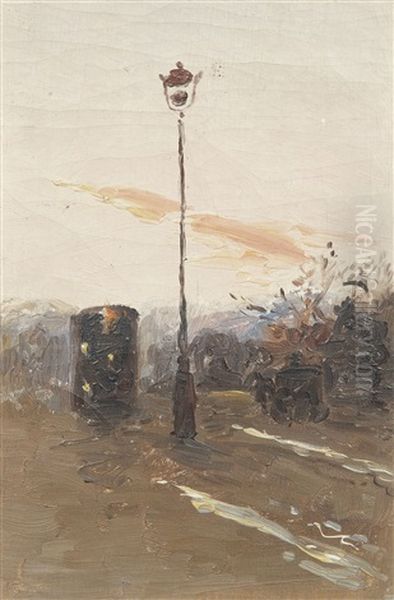 Lampadaire/bords De Riviere Au Crepuscule (x2)/ Bords De Riviere/personnages  (5 Works) - view 1
