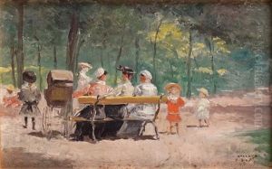 Enfants Jouant Au Bois De Boulogne Enfants Jouant Au Bois De Boulogne