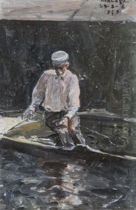 Le Pecheur/nounous Et Enfant/la Peintre/la Promenade/arbre (5 Works)