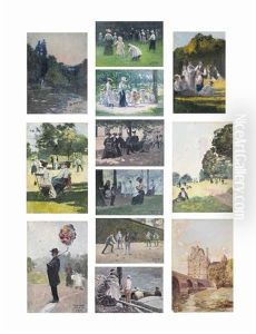 Views Of Parisian Life In The Belle Epoque (38 Works) by Enrique Atalaya