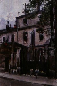 Ninos A La Puerta Del Colegio by Enrique Atalaya