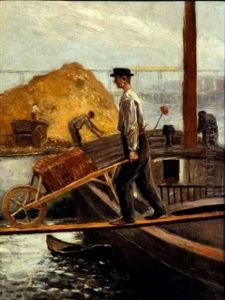 Le Dechargement De La Peniche by Enrique Atalaya