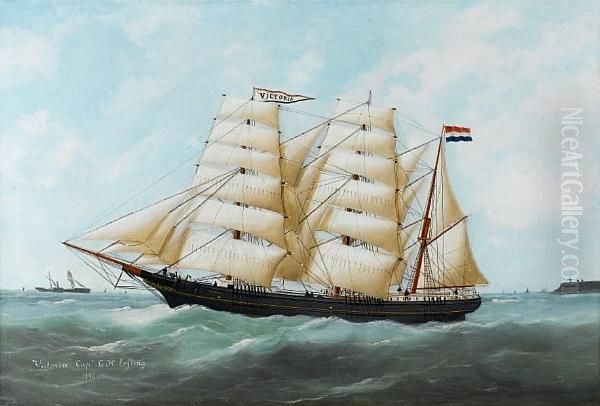 The Ship 'victoria' Leaving Le Havre - view 1