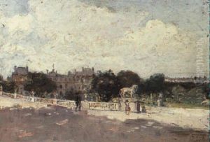 Views Of The Luxembourg Gardens, Paris by Enrique Atalaya