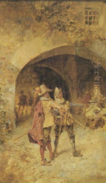 Zwei Musketiere Im Angeregten Gesprach - view 1