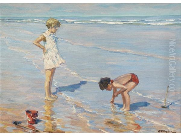 Children On The Beach - view 1