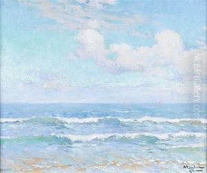 Seashore With Sailing Boats In The Distance