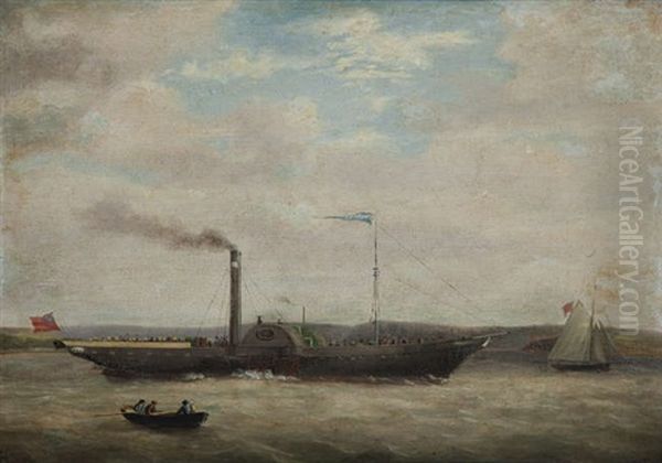 The Paddle-steamer 'prince' Proceeding Up The River Lee To Cork - view 1