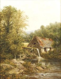 A Pandy Mill, Dolgally, North Wales by John Gunson Atkinson