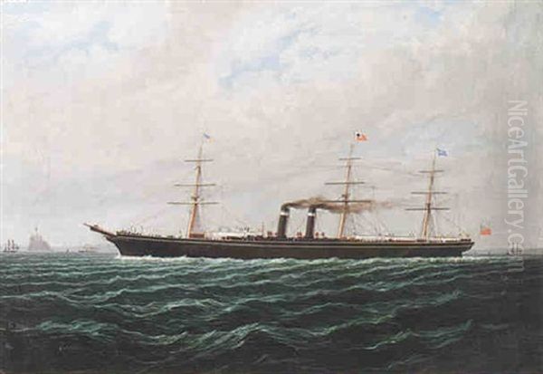 The Inman Liner "city Of Brussels" Outward Bound For New York - view 1