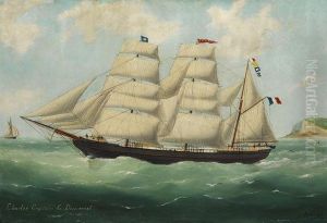 Charles" Unter Kapitan G. Desmorest Vor Le Havre by Marie-Edouard Adam Of Le Havre