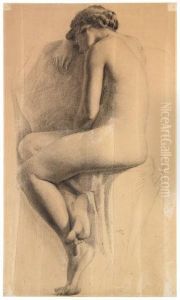 Seated Nude by Edwin Adam