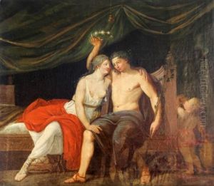 Bacchus Et Ariane by Jean-Martin Aubee