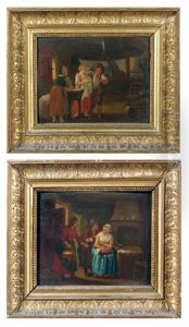 Les Lavandieres (+ La Marchande D'oeufs; Pair) by Martin Aubee