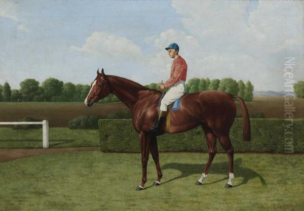 Das Rennpferd Gondolat Mit Jockey. - view 1