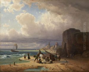Kustenlandschaft Mit Reicher Staffage by Eugen Adam