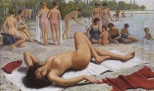 Am Strand by William-Victor Aubert