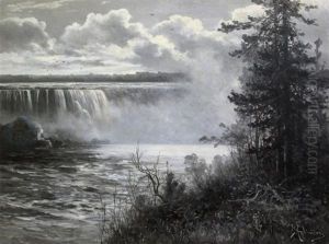 Niagara Falls by Constant Auguste de L' Aubiniere
