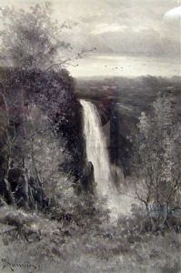 Montgomery Falls, Near Quebec by Georgina M. de l' Aubiniere