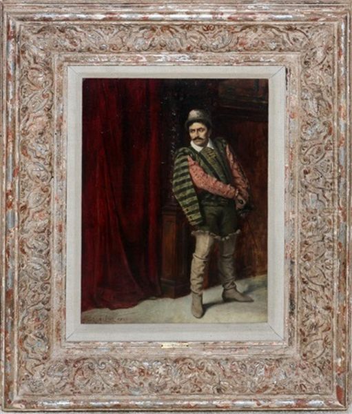 Man Preparing To Draw Sword - view 1