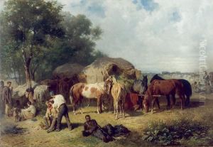 Rast Eines Provianttransportes Des Ostereichischen Heeres Im Krieg 1859 Rast Eines Provianttransportes Des Ostereichischen Heeres Im Krieg 1859