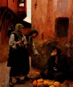 Jeunes Filles Ottomanes Au Marche, Sofia by Albert Aublet