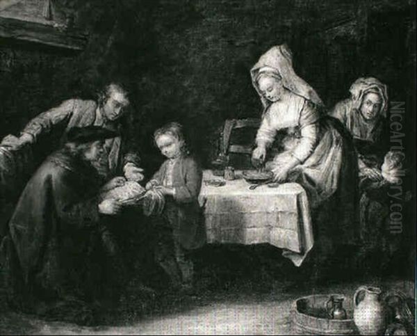 Scene D'interieur, L'apprentissage De L'alphabet - view 1
