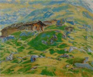 L'alpe Au Repos, Grande Scheidegg by Henri-Louis Aubry