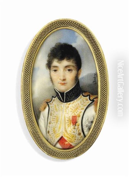 Jerome Bonaparte (1784-1860), King Of Westphalia, In Blue-piped White Uniform Of The Westphalian Infantry, With Gold-embroidered Facings, Black Collar Embroidered In Gold Oak Leaves - view 1