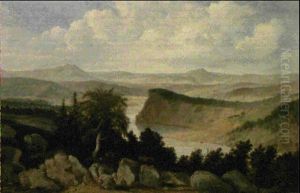 A View Of Symonds Yat, Hudson River, New York State by Victor Gifford Audubon