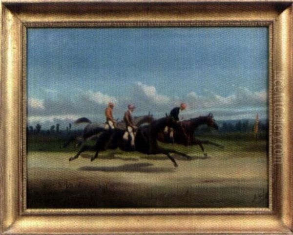 Trois Jockeys A La Lutte by Jonny Audy