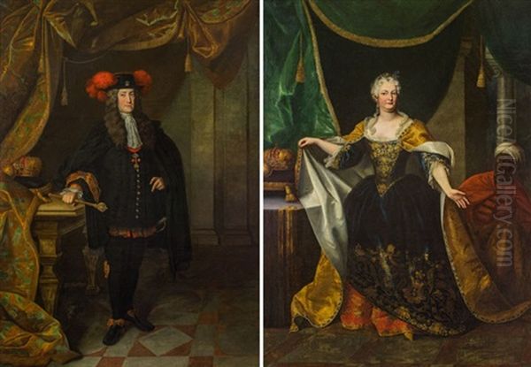 Pendants - Kaiser Karl Vi. (1685-1740); Elisabeth Christine Von Braunschweig-wolfenbuttel (1691-1750) - view 1