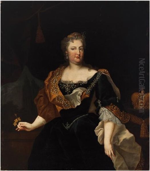 Portrait D'elisabeth Christine De Brunswick-wolfenbuttel (1691-1750), Epouse De L'empereur Charles Vi De Habsbourg - view 1