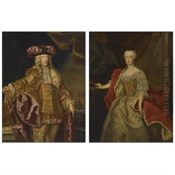 Portrait Of The Emperor Charles Vii (+ Portrait Of Maria Amalie Josefa Anna, Archduchess Of Austria; Smllr; Pair) - view 1